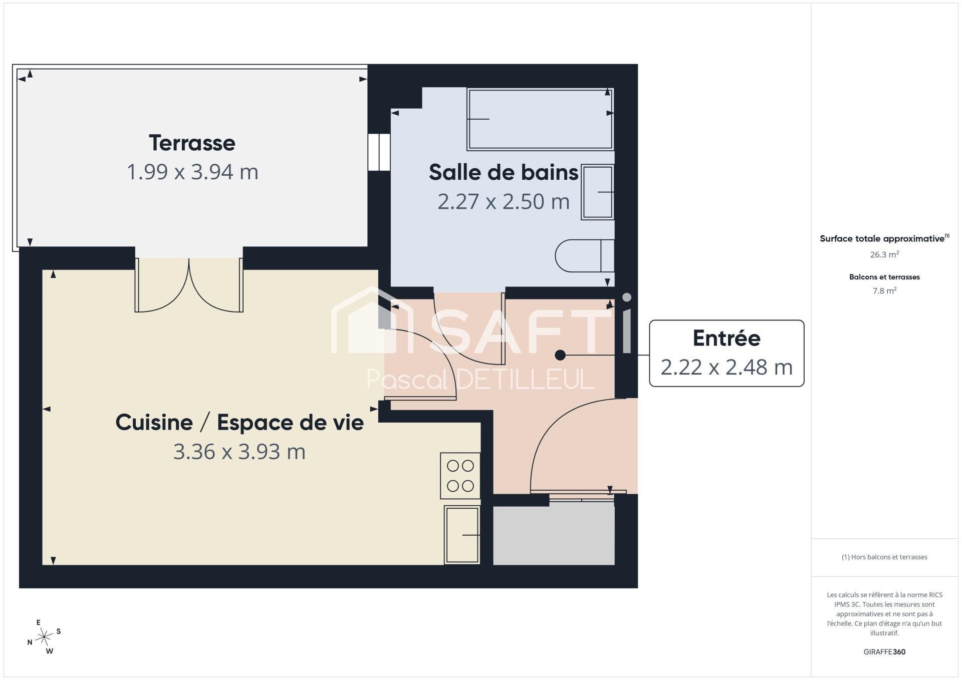 Appartement à vendre, 26m², Garches