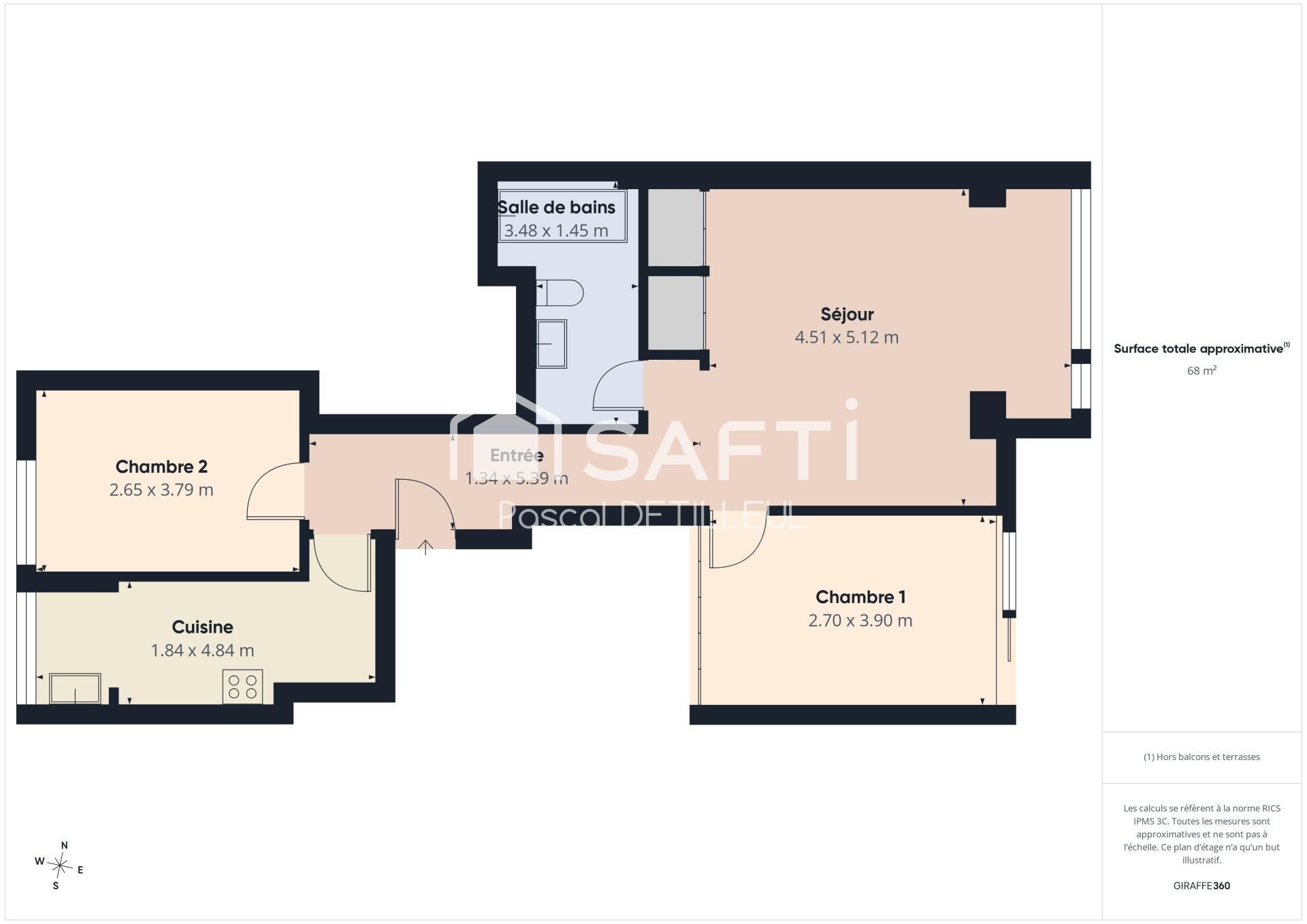 Appartement à vendre, 68m², Saint-Cloud