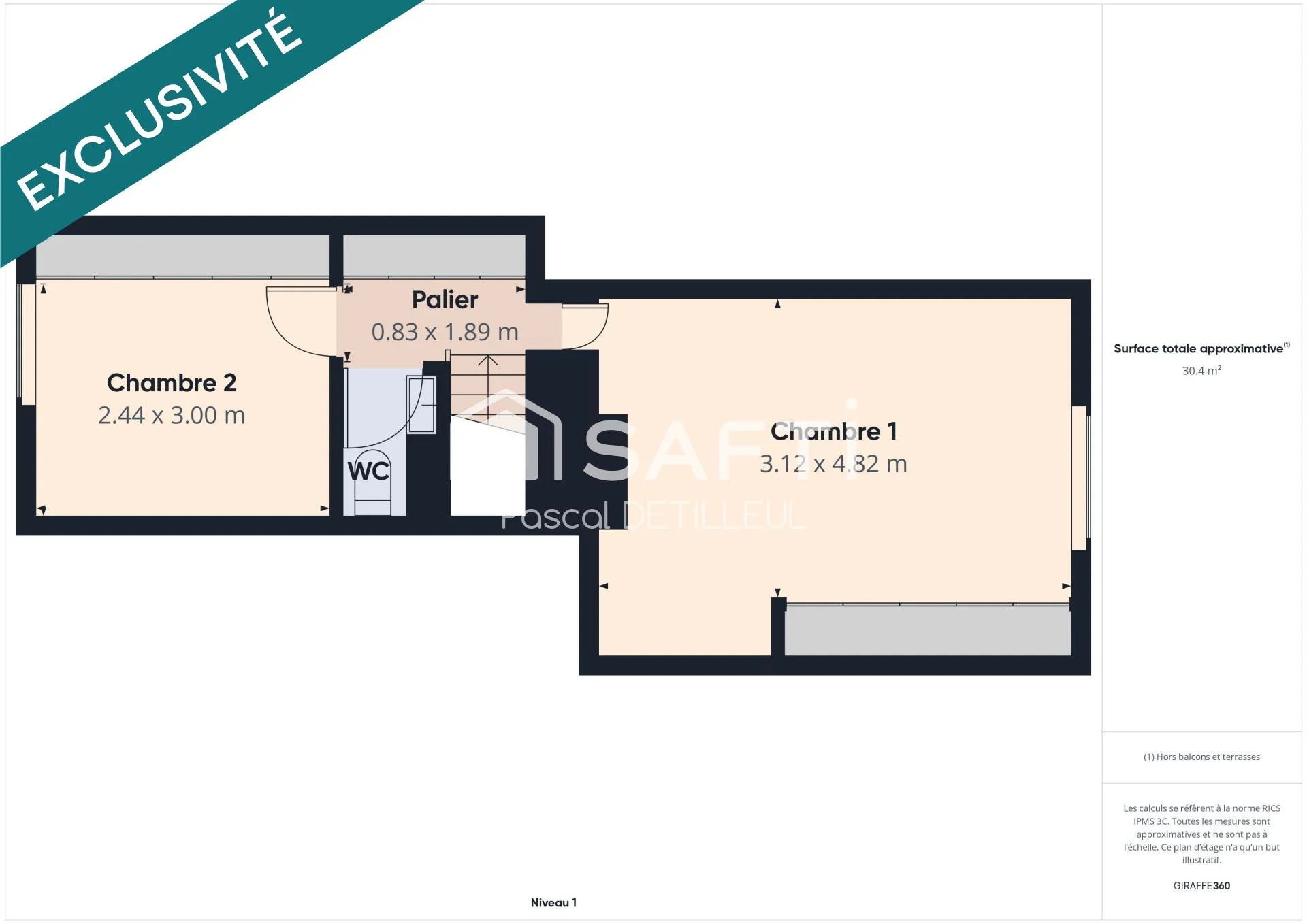 Appartement à vendre, 62m², Garches