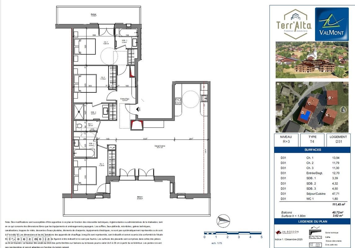 Appartement à vendre, 114m², Cordon