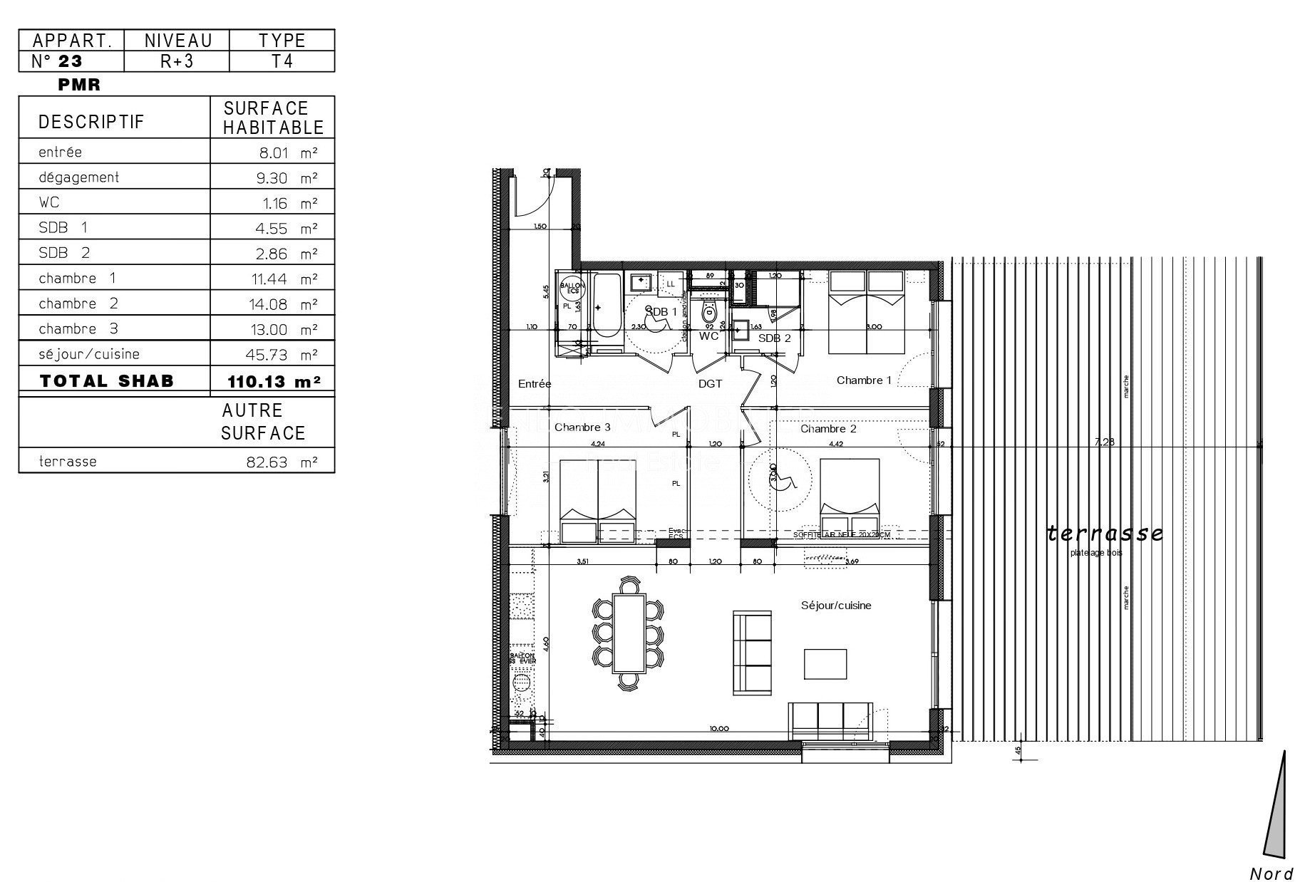 Appartement à vendre, 110m², Bourg-Saint-Maurice (Les Arcs)