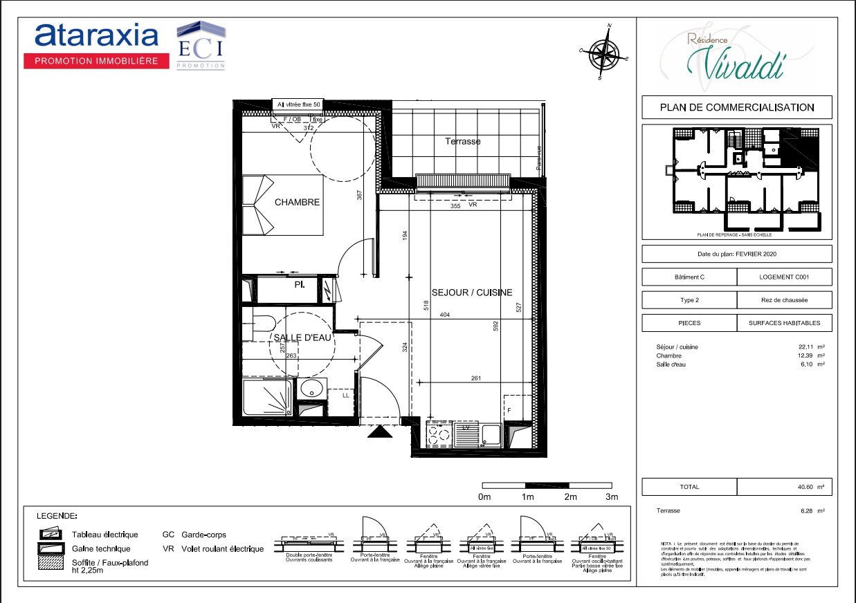 Appartement à louer, 41m², Tours