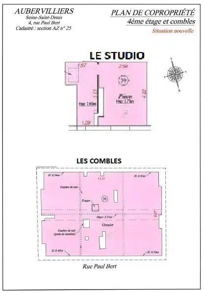 Appartement à vendre, 17m², Aubervilliers