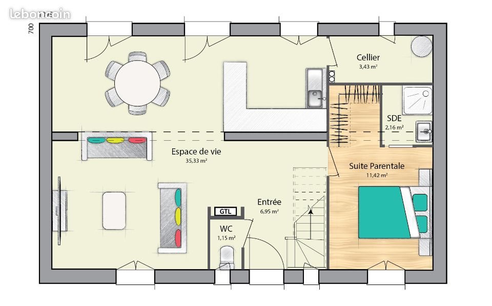 Maison à vendre, 80m², Bréval