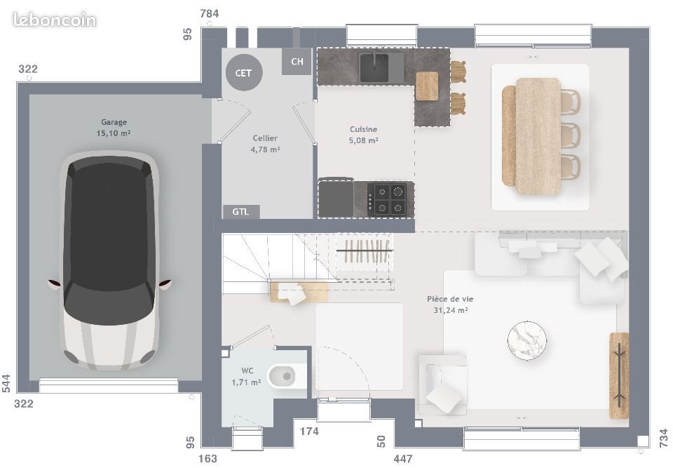 Maison à vendre, 80m², Luzancy