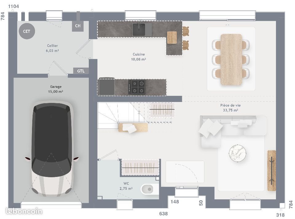 Maison à vendre, 90m², Saint-André-sur-Orne