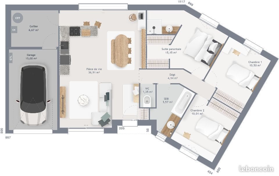 Maison à vendre, 90m², Achères-la-Forêt