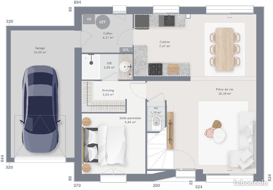 Maison à vendre, 85m², Grez-sur-Loing