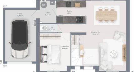 Maison à vendre, 100m², Le Tremblay-sur-Mauldre