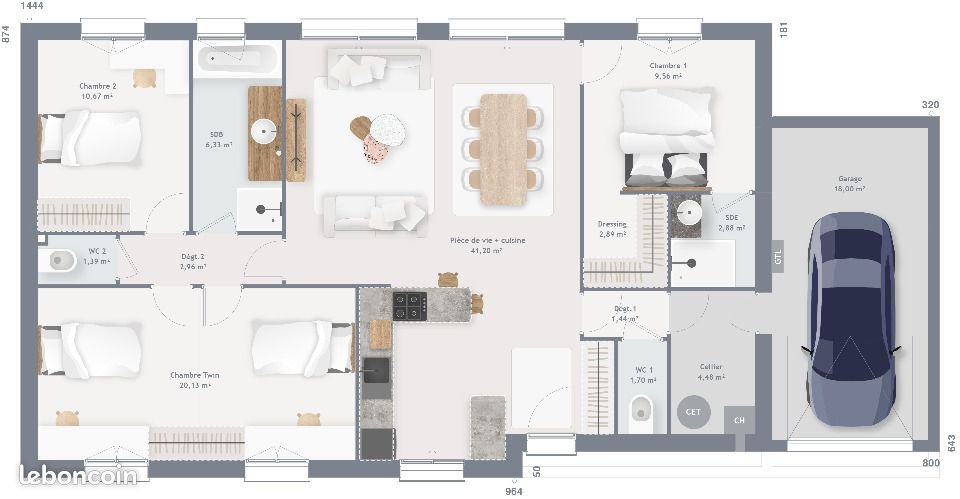 Maison à vendre, 105m², Buchères