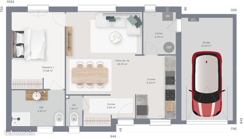 Maison à vendre, 60m², Jouy-le-Châtel