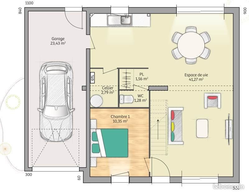 Maison à vendre, 89m², Pont-l'Evêque