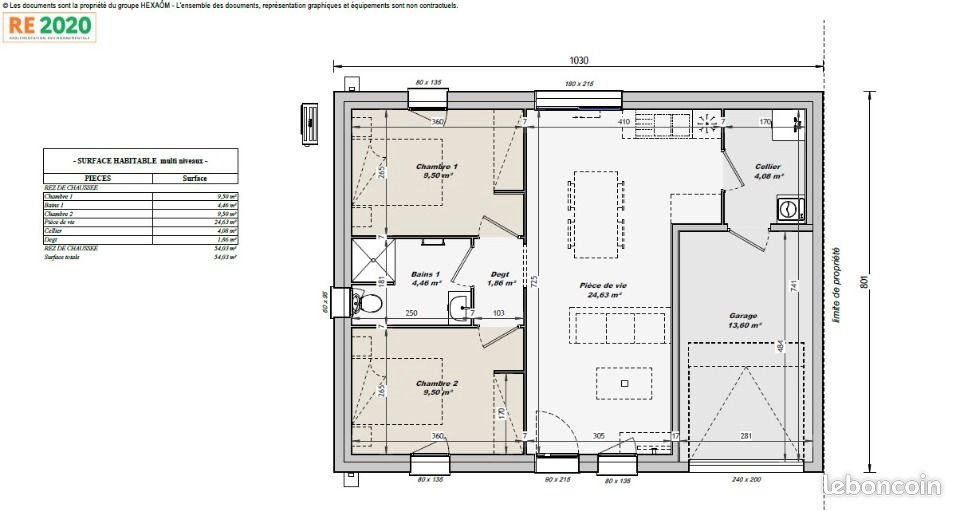 Maison à vendre, 54m², Saint-Michel-Chef-Chef