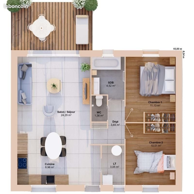 Maison à vendre, 62m², Saint-Père-en-Retz