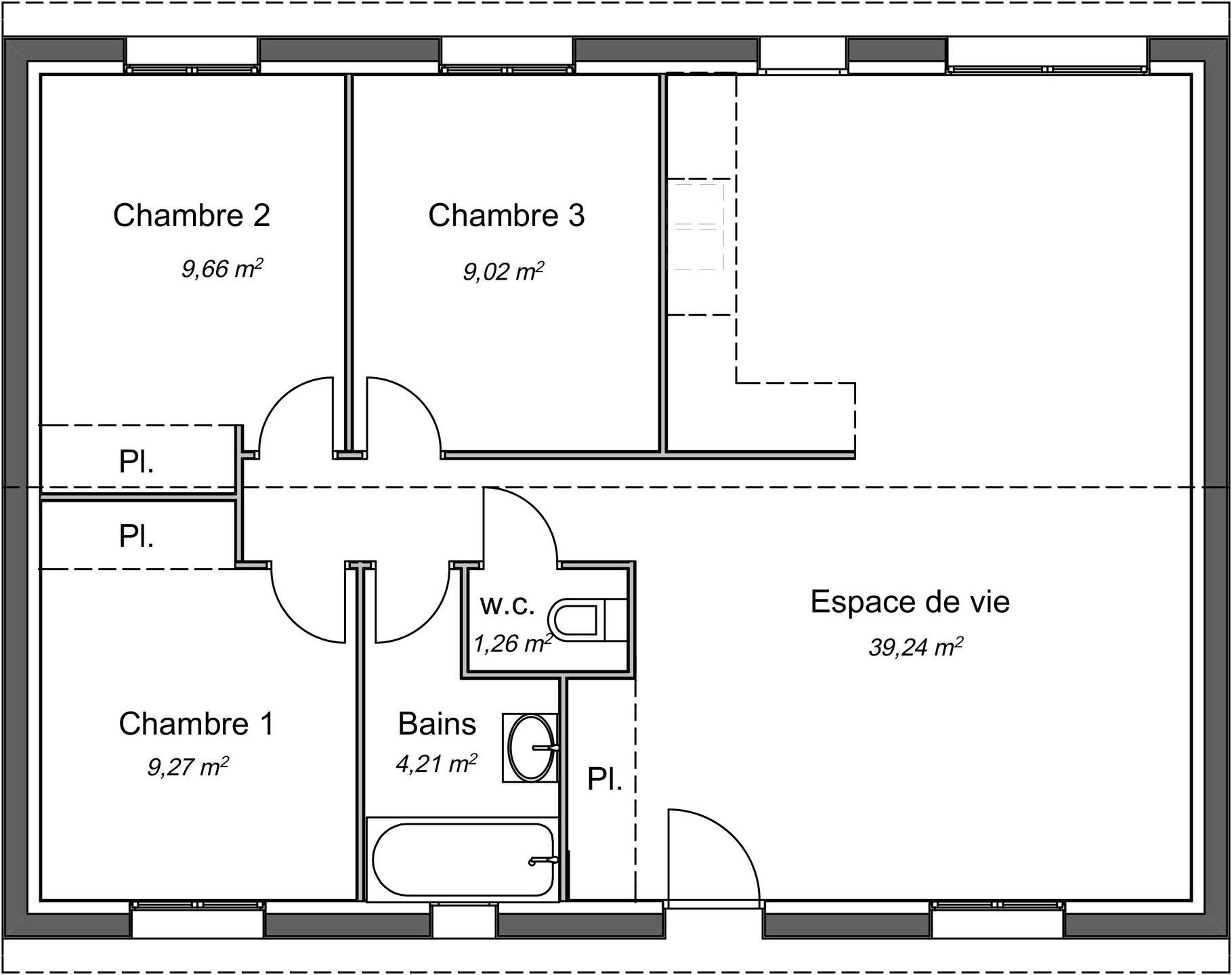 Maison à vendre, 87m², Berriac