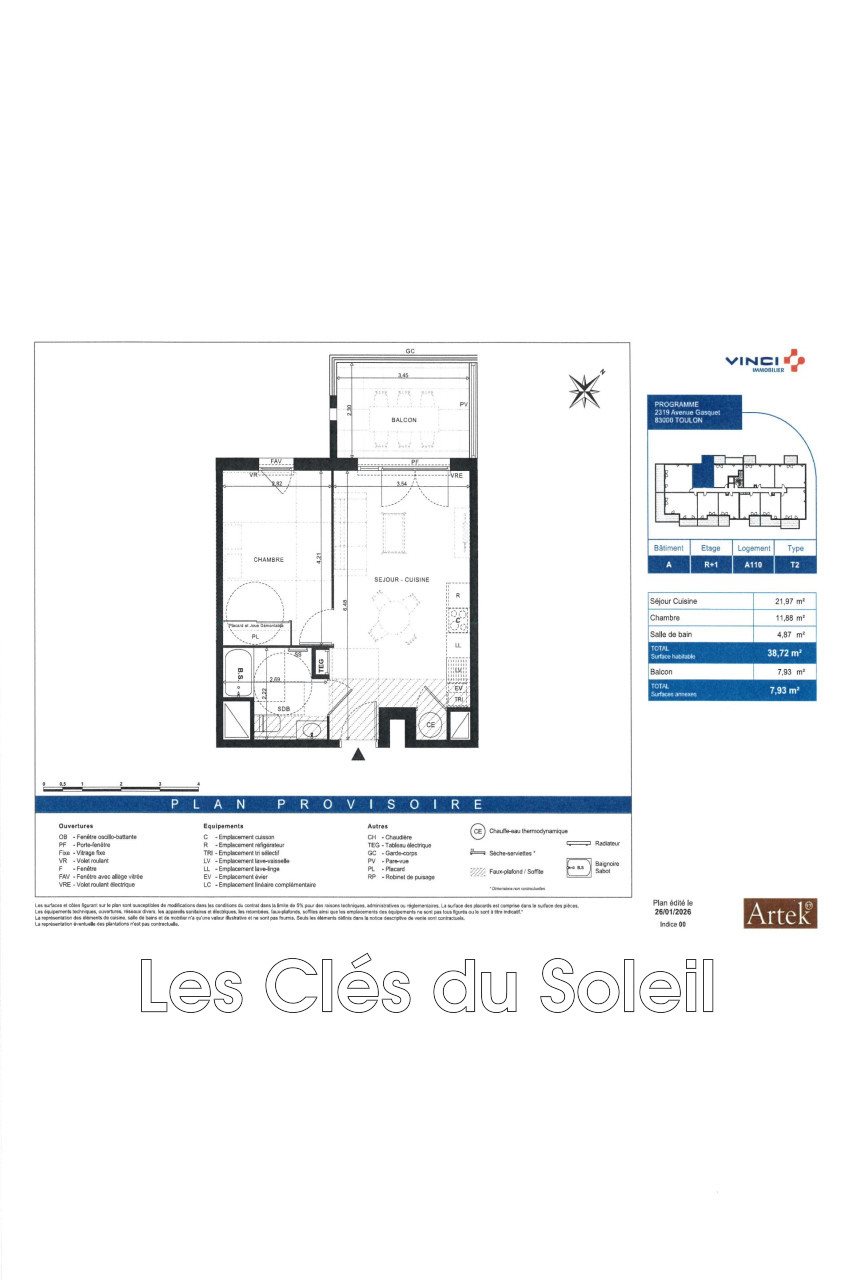 Appartement à vendre, 39m², Toulon
