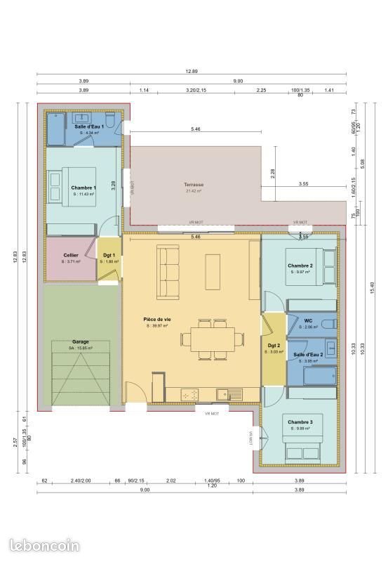 Maison à vendre, 90m², Bouhet