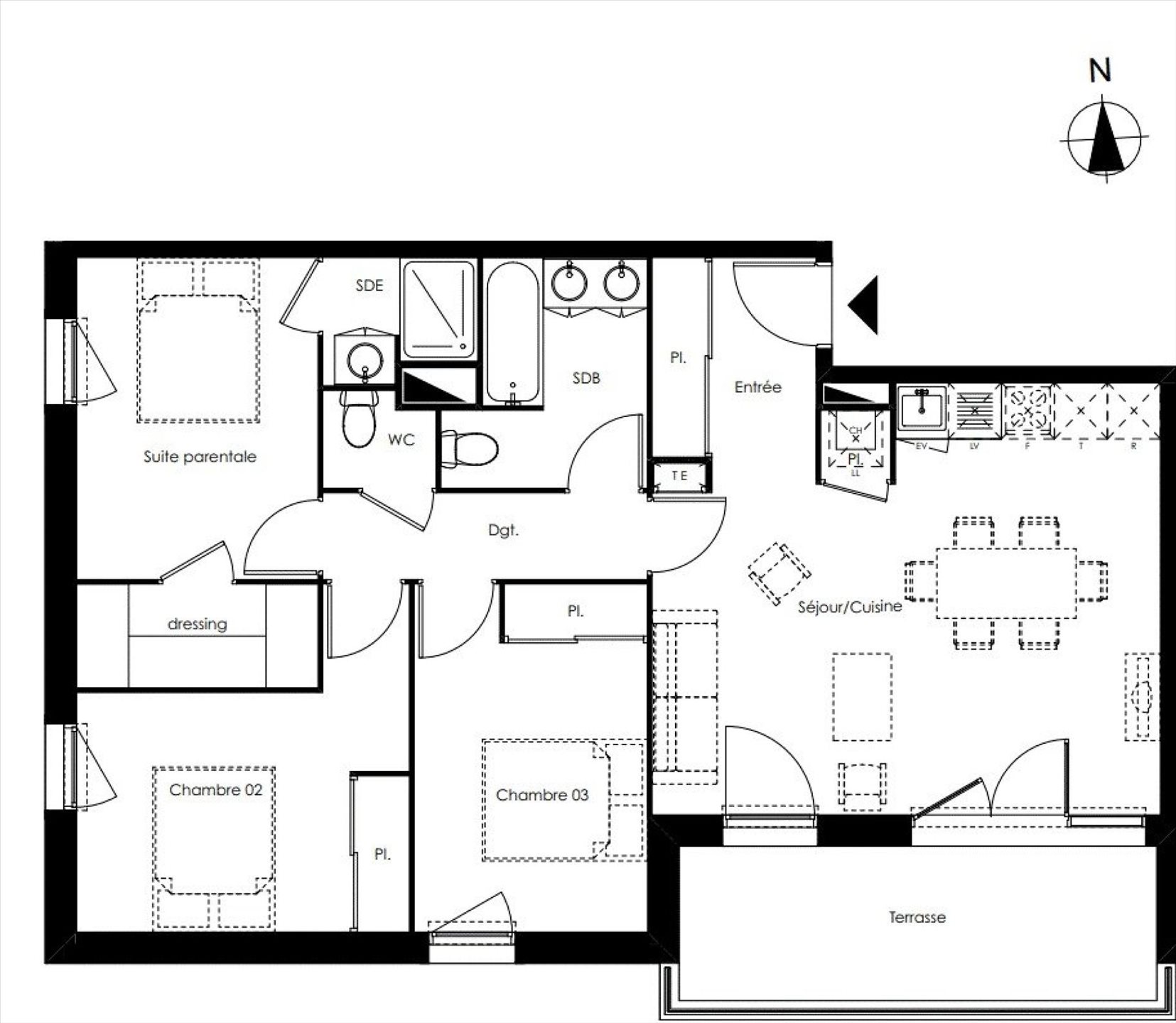 Appartement à vendre, 80m², Le Teich