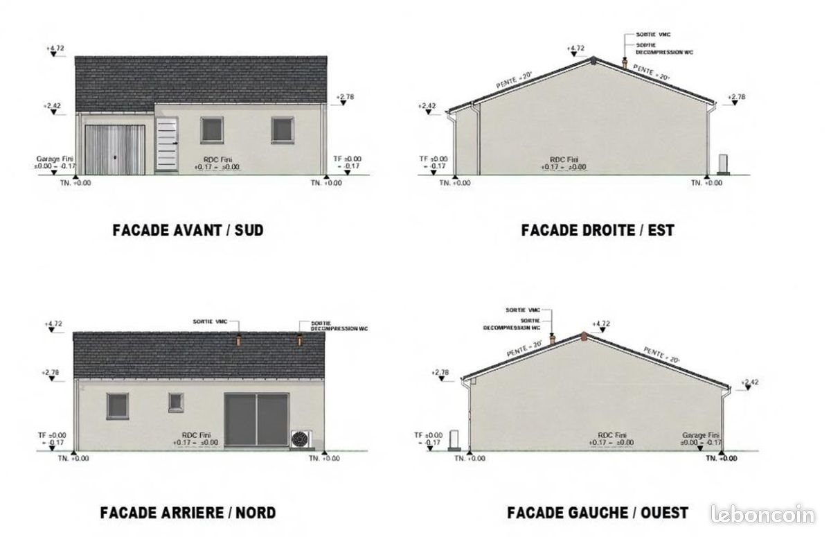 Maison à vendre, 65m², Besné