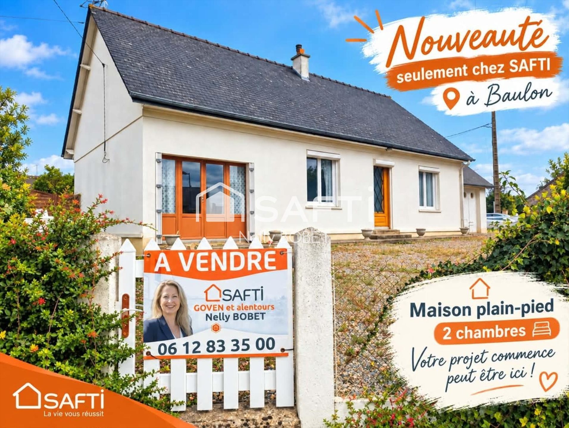 Maison à vendre, 73m², Baulon