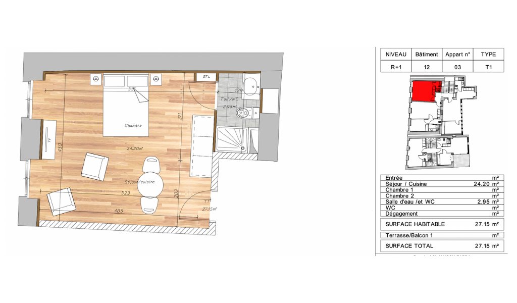 Appartement à vendre, 27m², Pau