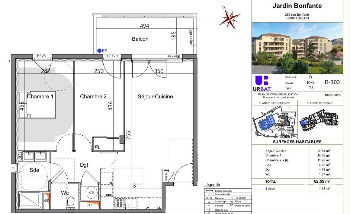 Appartement à vendre, 62m², Toulon