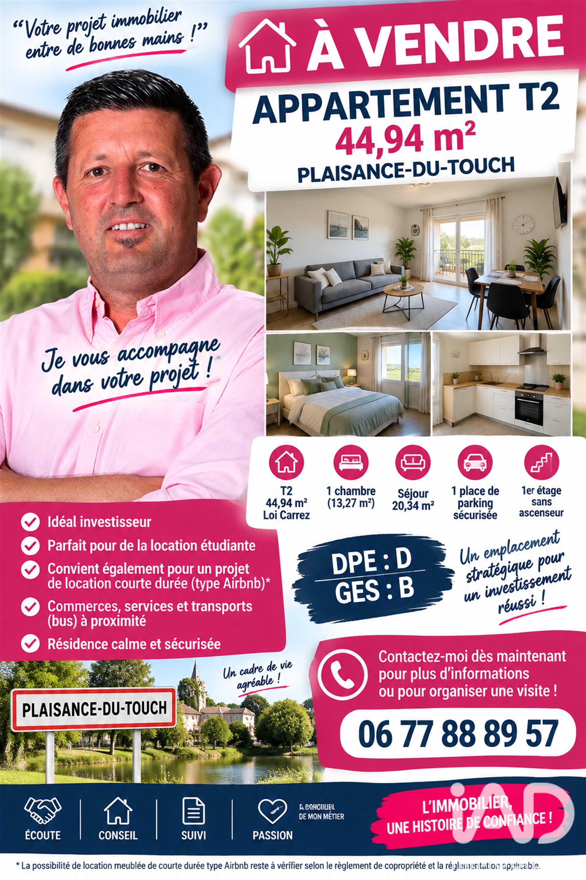 Appartement à vendre, 45m², Plaisance-du-Touch