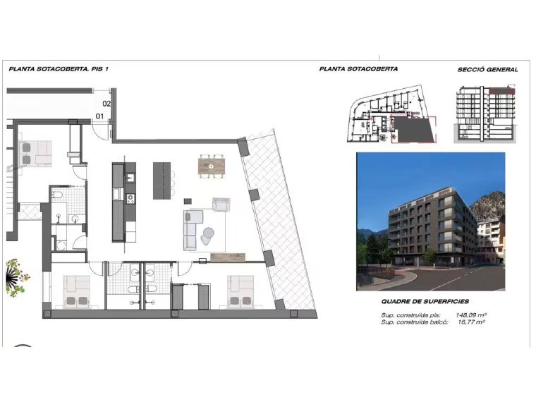 3-bedroom penthouse for sale in Andorra la Vella · 3 of 9