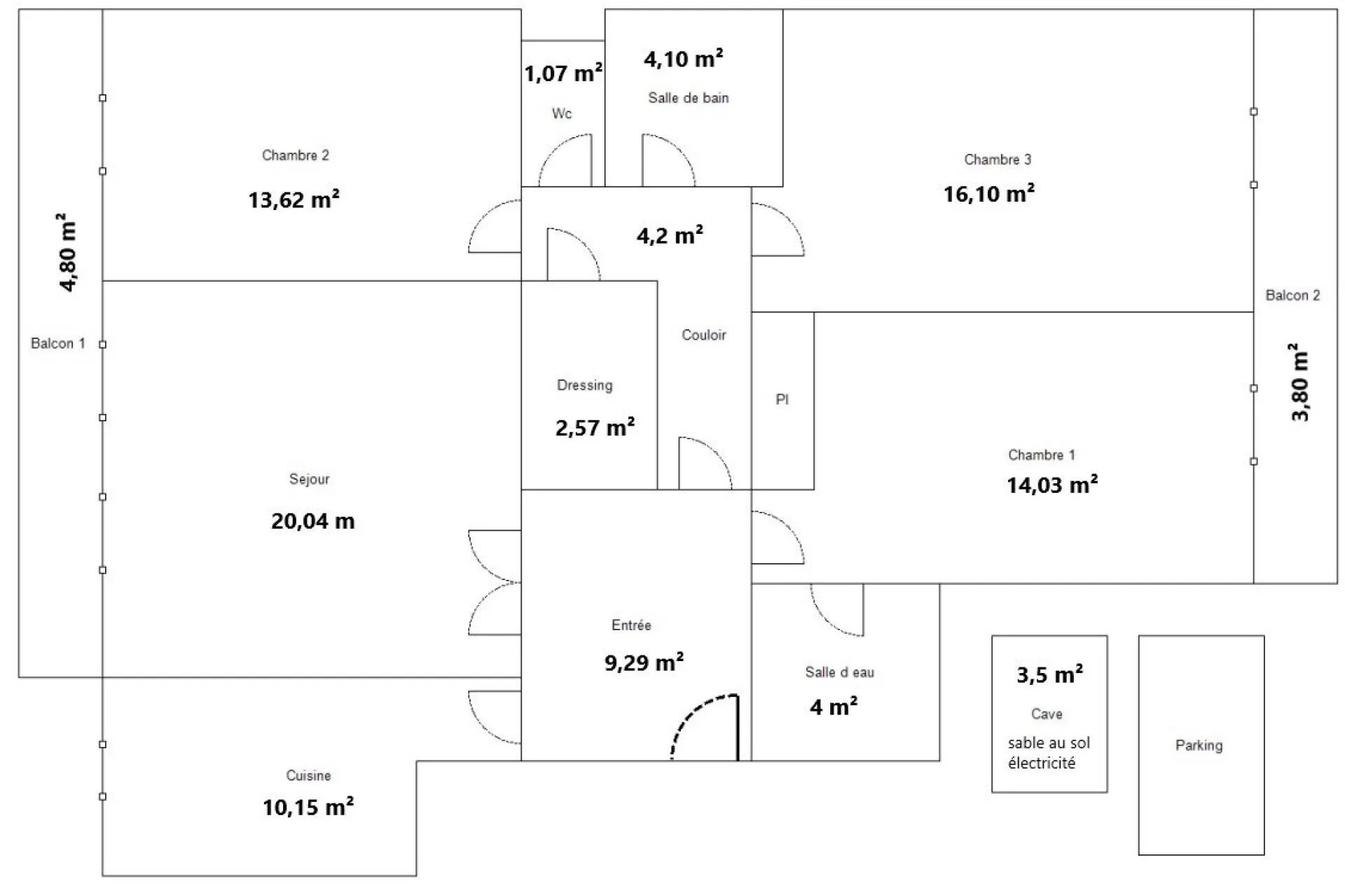 Appartement à vendre, 99m², Versailles