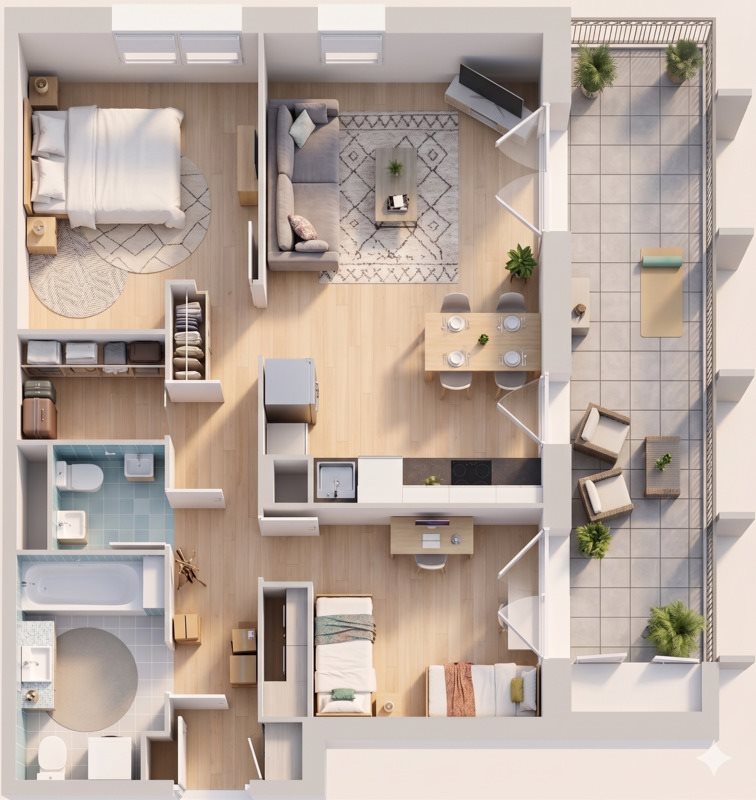 Appartement à vendre, 66m², Pantin