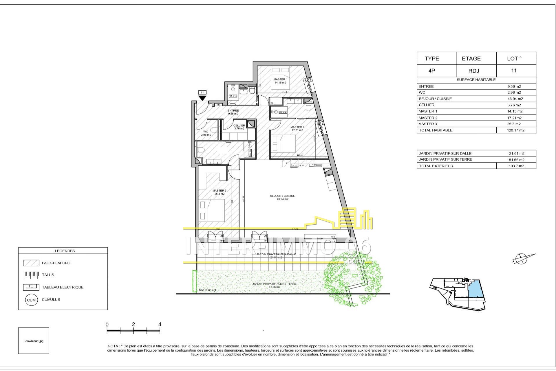 Appartement à vendre, 120m², Cannes