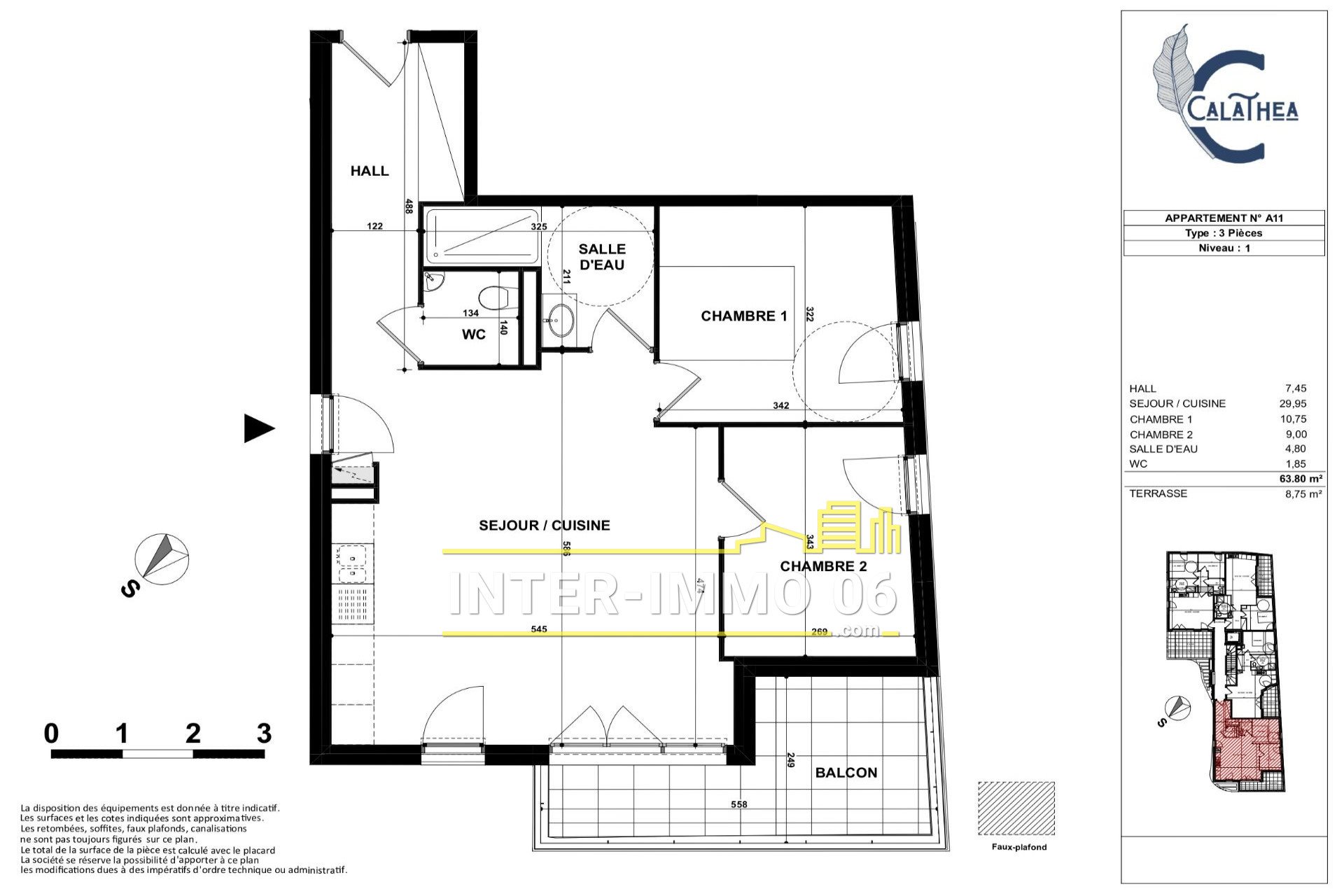 Appartement à vendre, 64m², Villeneuve-Loubet
