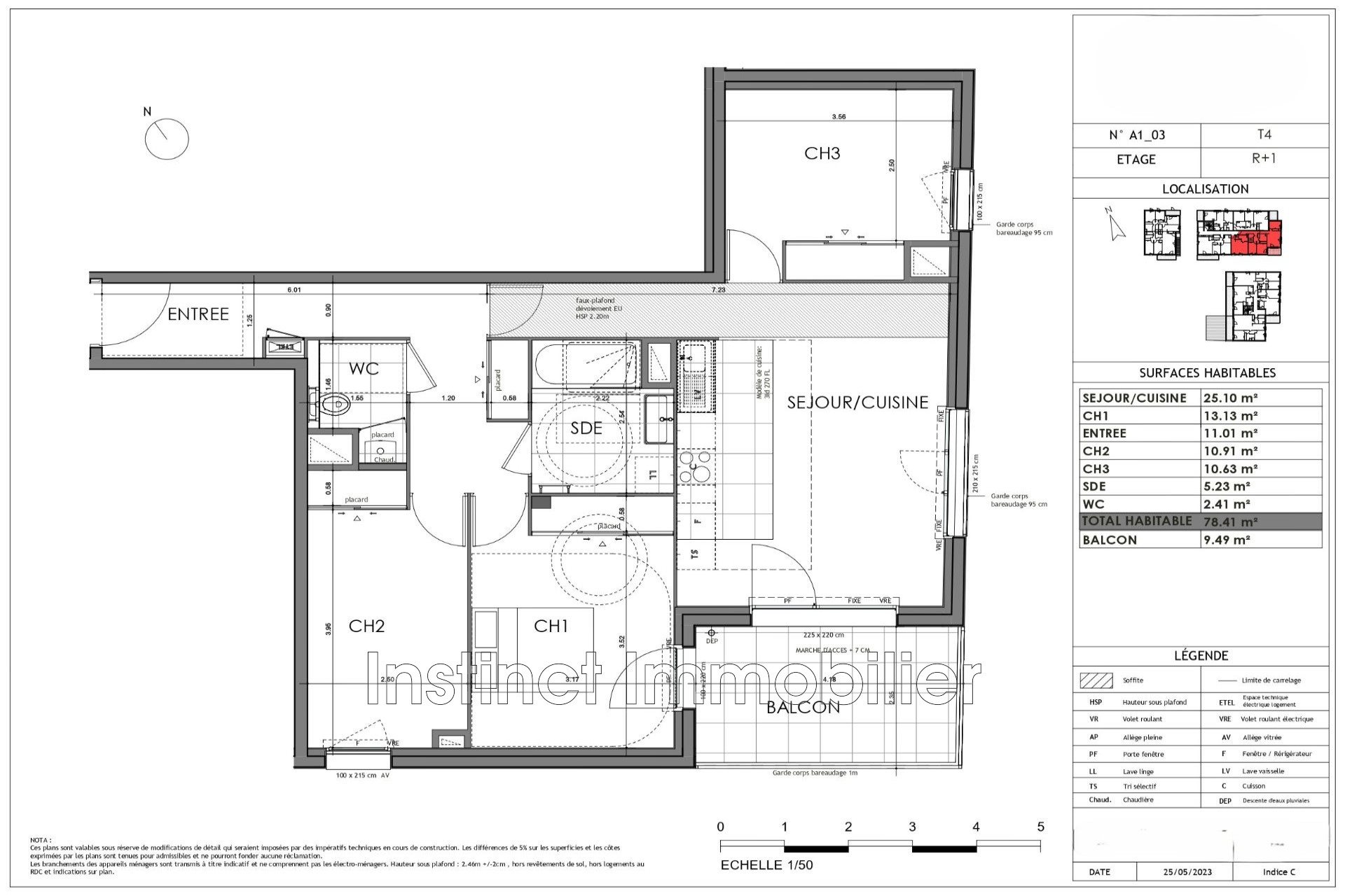 Appartement à vendre, 78m², Rennes
