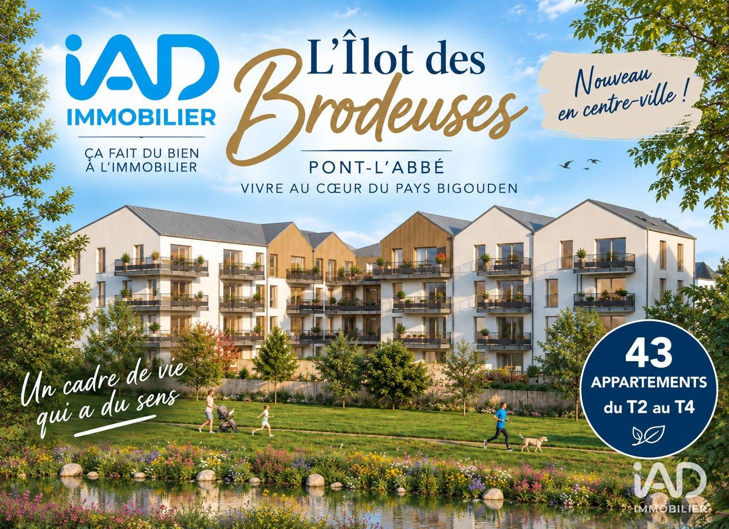 Appartement à vendre, 41m², Pont-l'Abbé