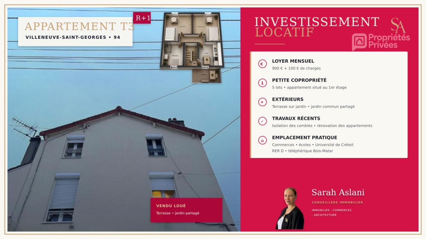 Appartement à vendre, 32m², Villeneuve-Saint-Georges