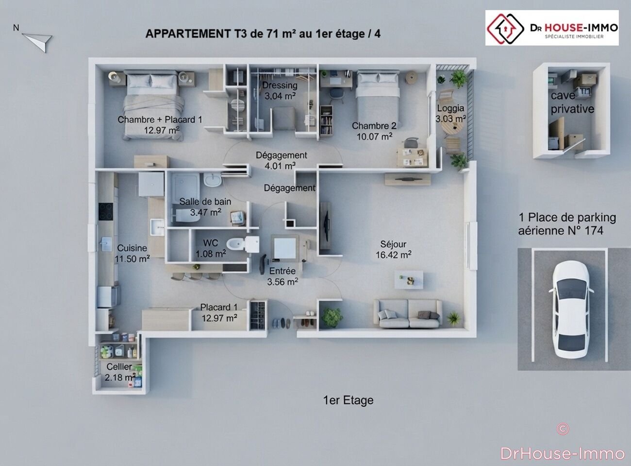 Appartement à vendre, 71m², Toulouse