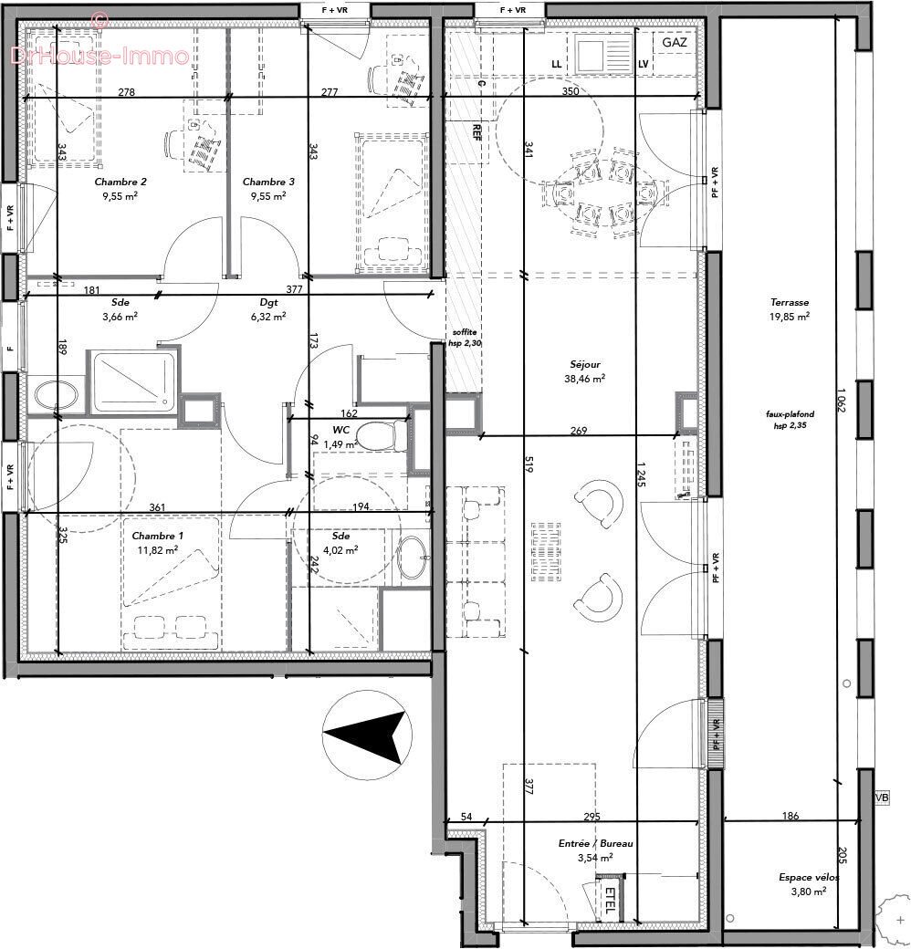 Appartement à vendre, 86m², Tours