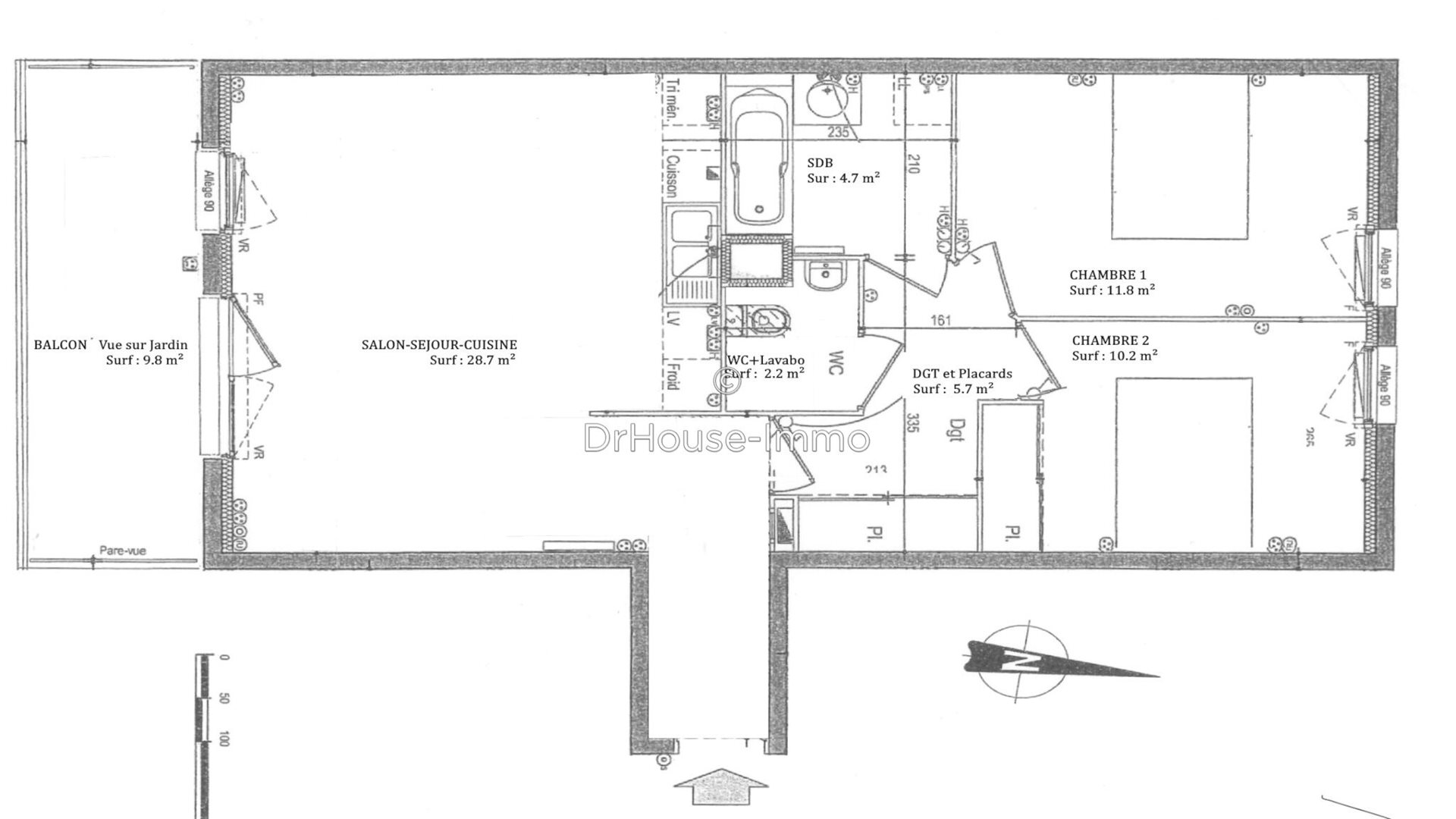 Appartement à vendre, 70m², Saint-Herblain