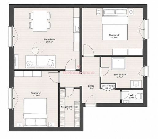 Appartement 3 pièces 68 m² · à Nantes · 68 m² · 215 000 €