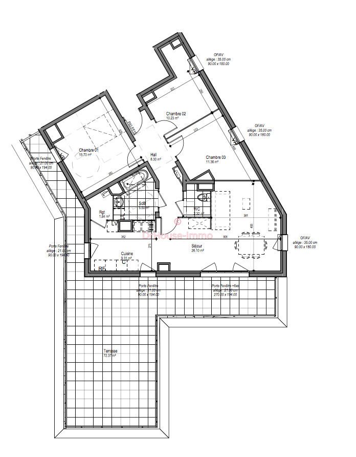 Appartement à vendre, 91m², Haubourdin