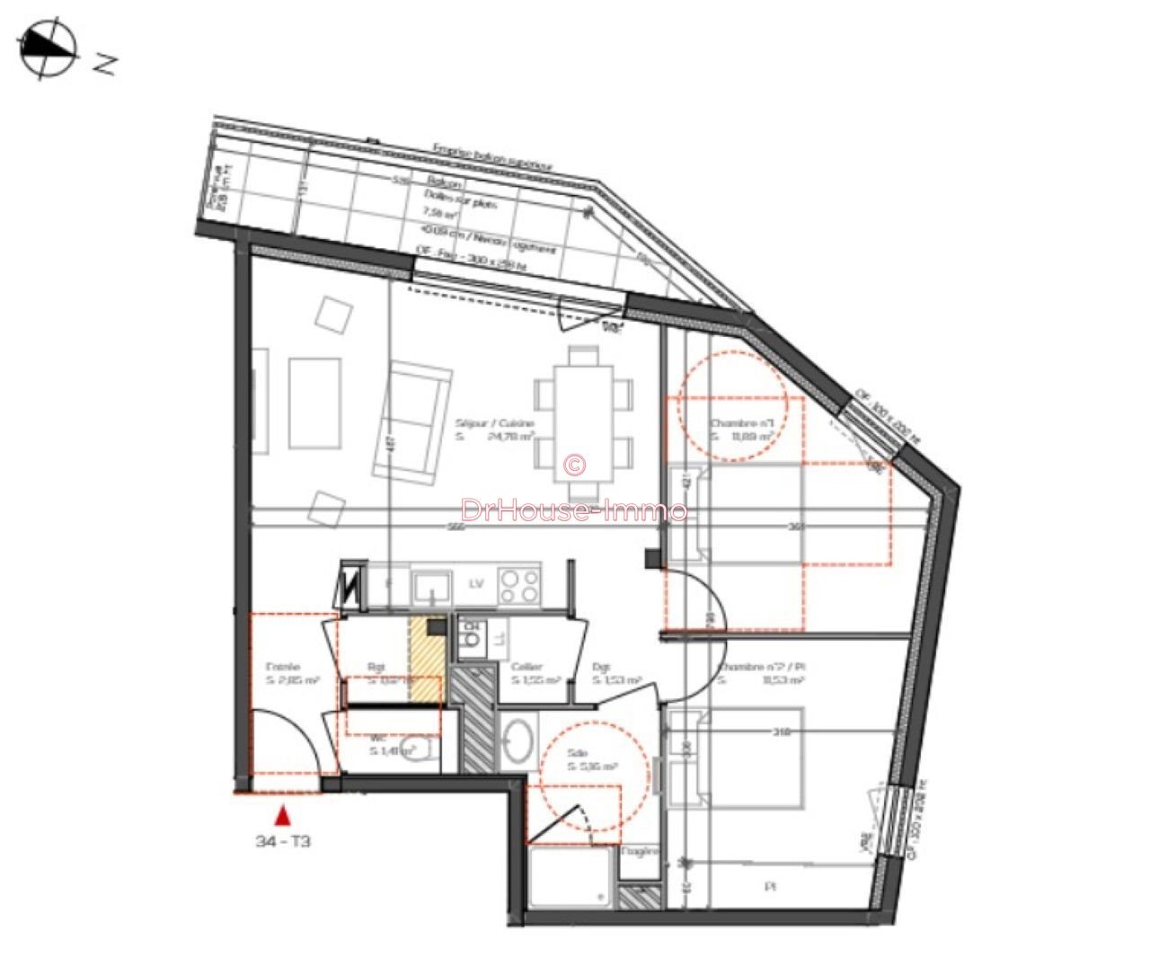Appartement à vendre, 62m², Vannes