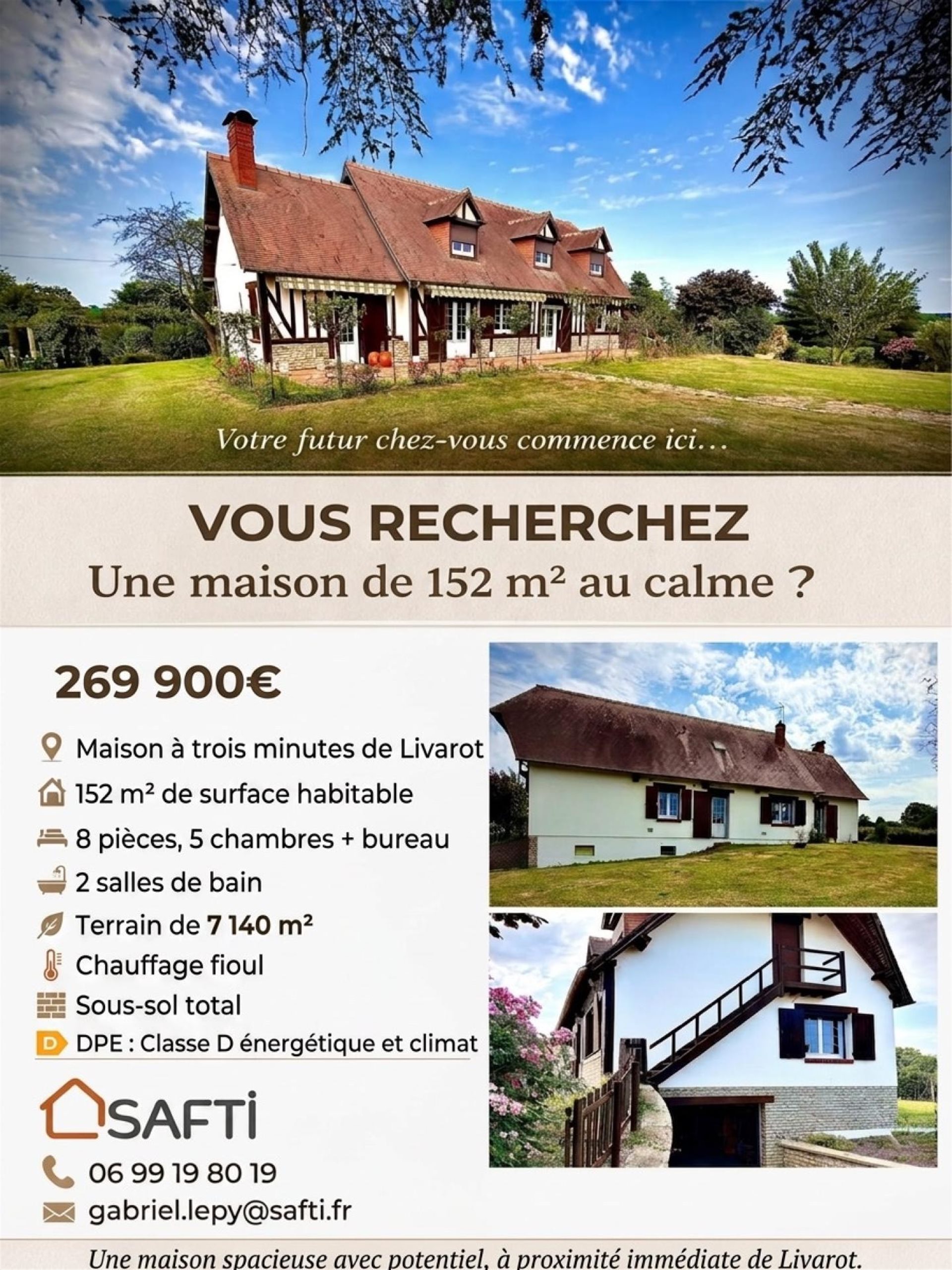 Maison à vendre, 152m², Livarot