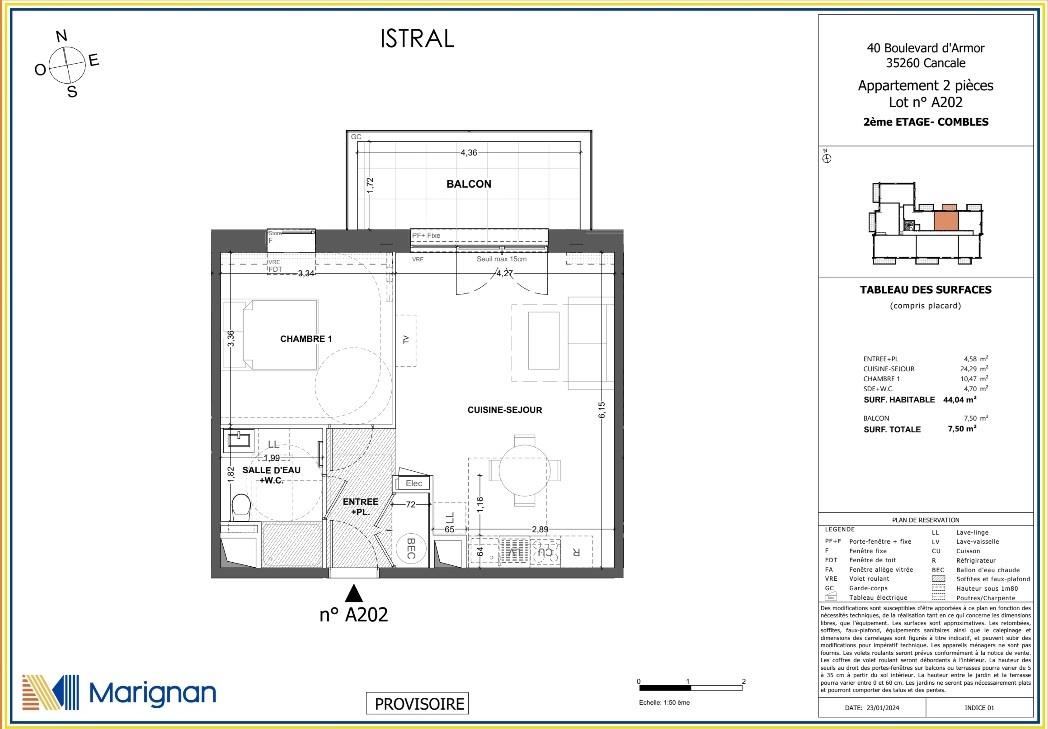 Appartement à vendre, 44m², Cancale