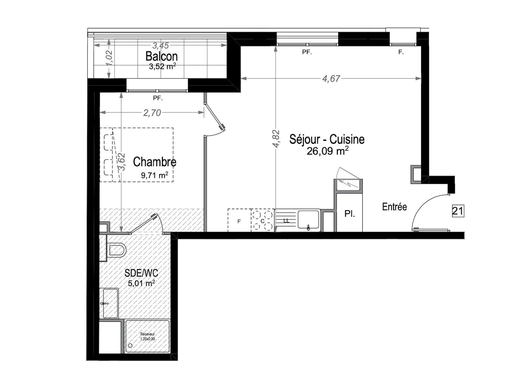 Appartement à vendre, 40m², Juan-les-Pins