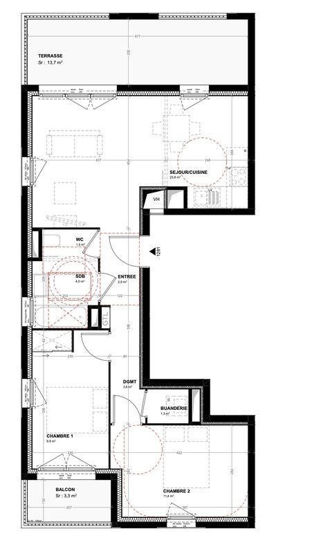 Appartement à vendre, 58m², Clermont-Ferrand