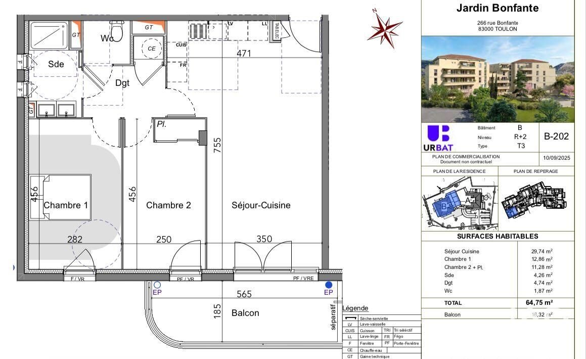 Appartement à vendre, 64m², Toulon