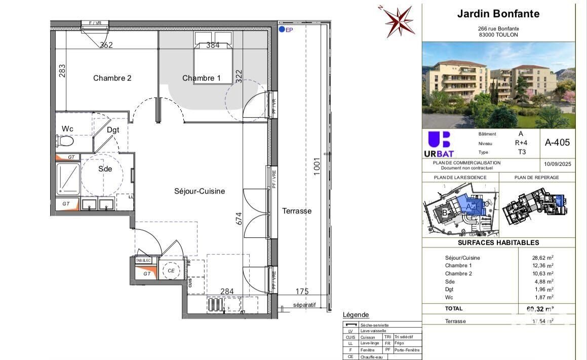 Appartement à vendre, 60m², Toulon