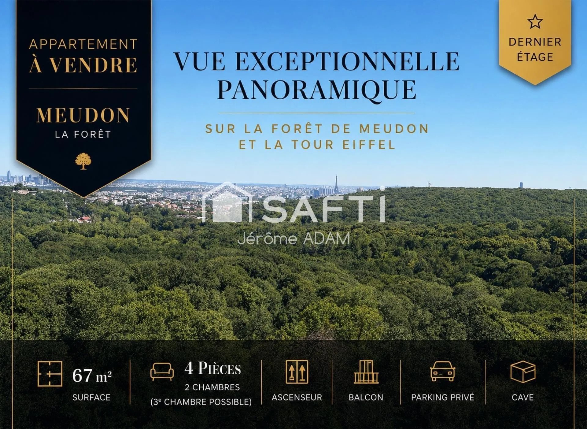 Appartement à vendre, 67m², Meudon