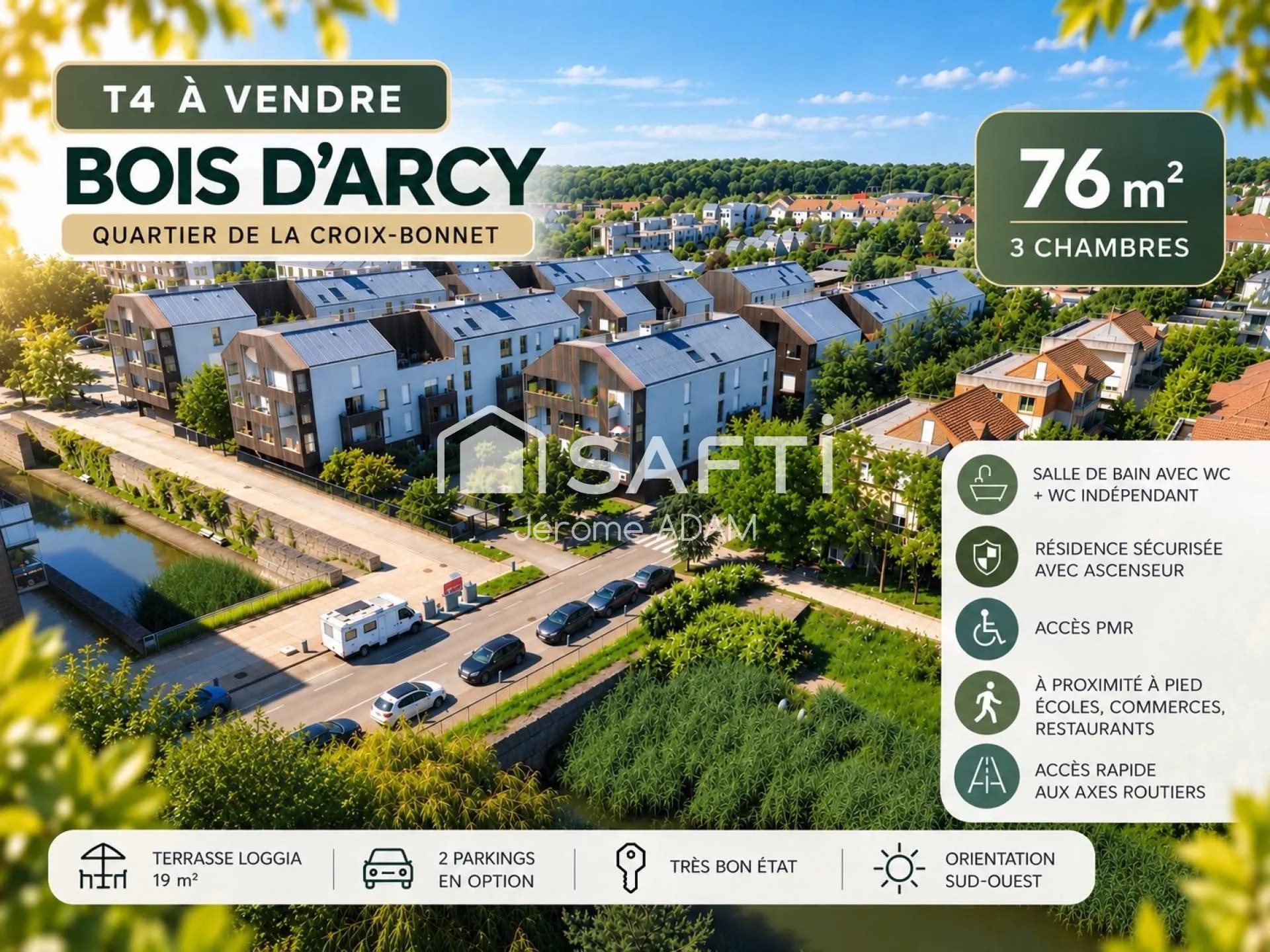Appartement à vendre, 76m², Bois-d'Arcy