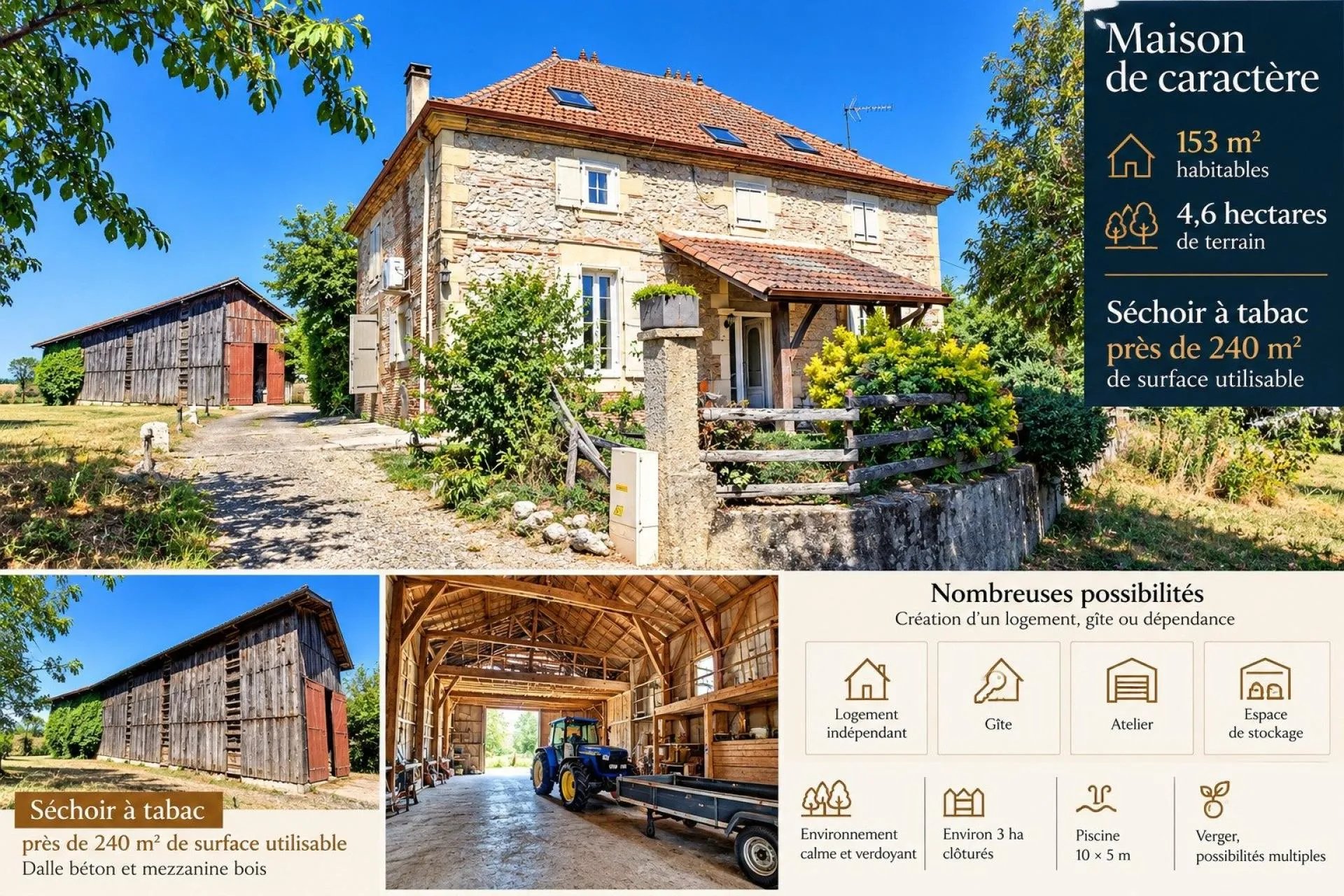 Maison à vendre, 153m², Le Temple-sur-Lot